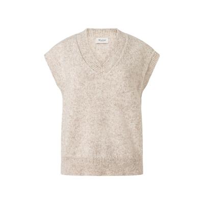 Pullunder MAERZ MUENCHEN "Maerz Muenchen 314400 Pullunder Damen Bekleidung", Damen, Gr. 44, beige, 40% Polyamid, 30% Alpaka, 30% Wolle, V-Ausschnitt, Pullover Pullunder
