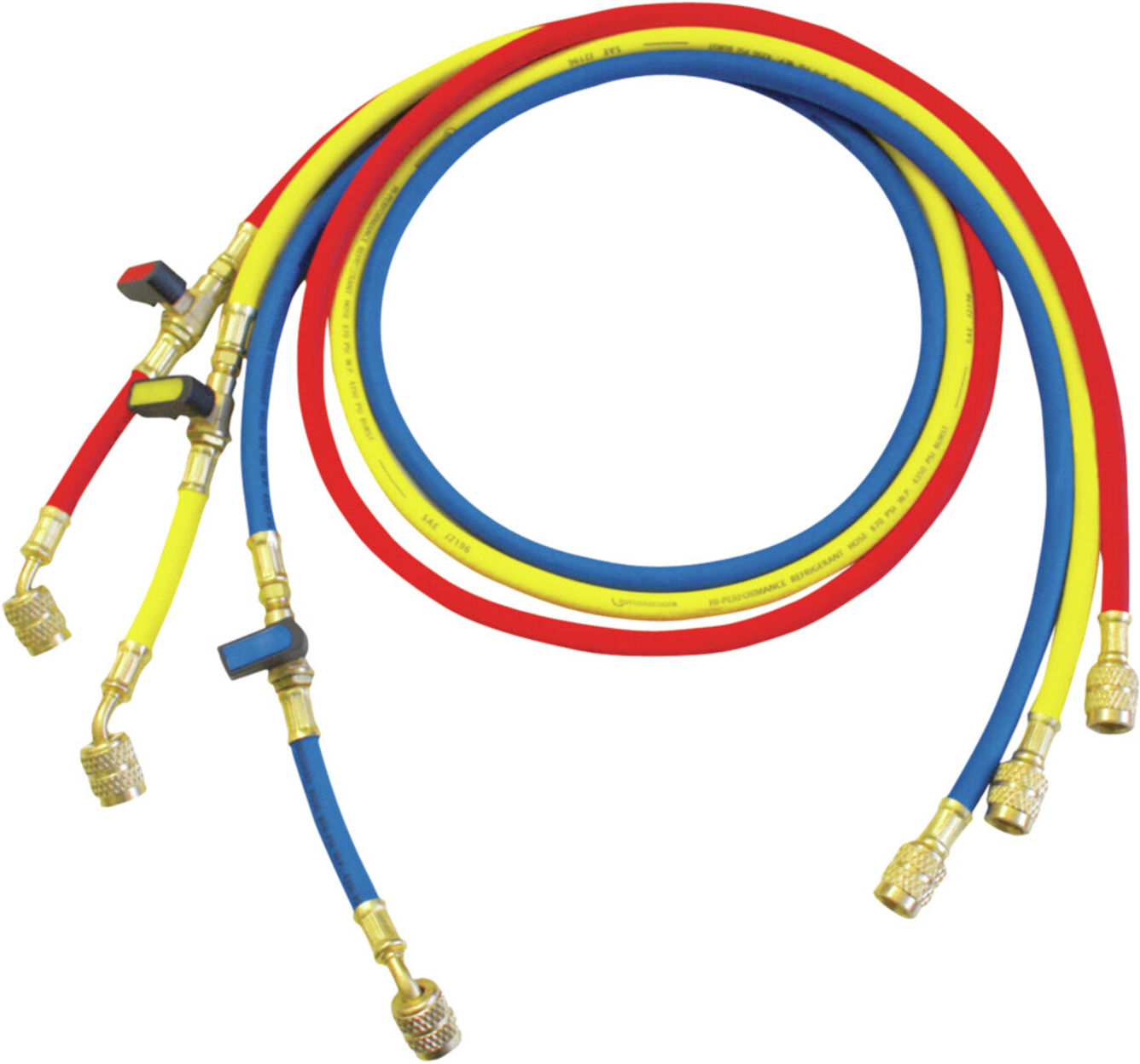Rothenberger PLUS Druckschläuche-Set mit Anschlüssen 1/4 Zoll SAE in verschiedenen Farben und Längen, 1500000028)