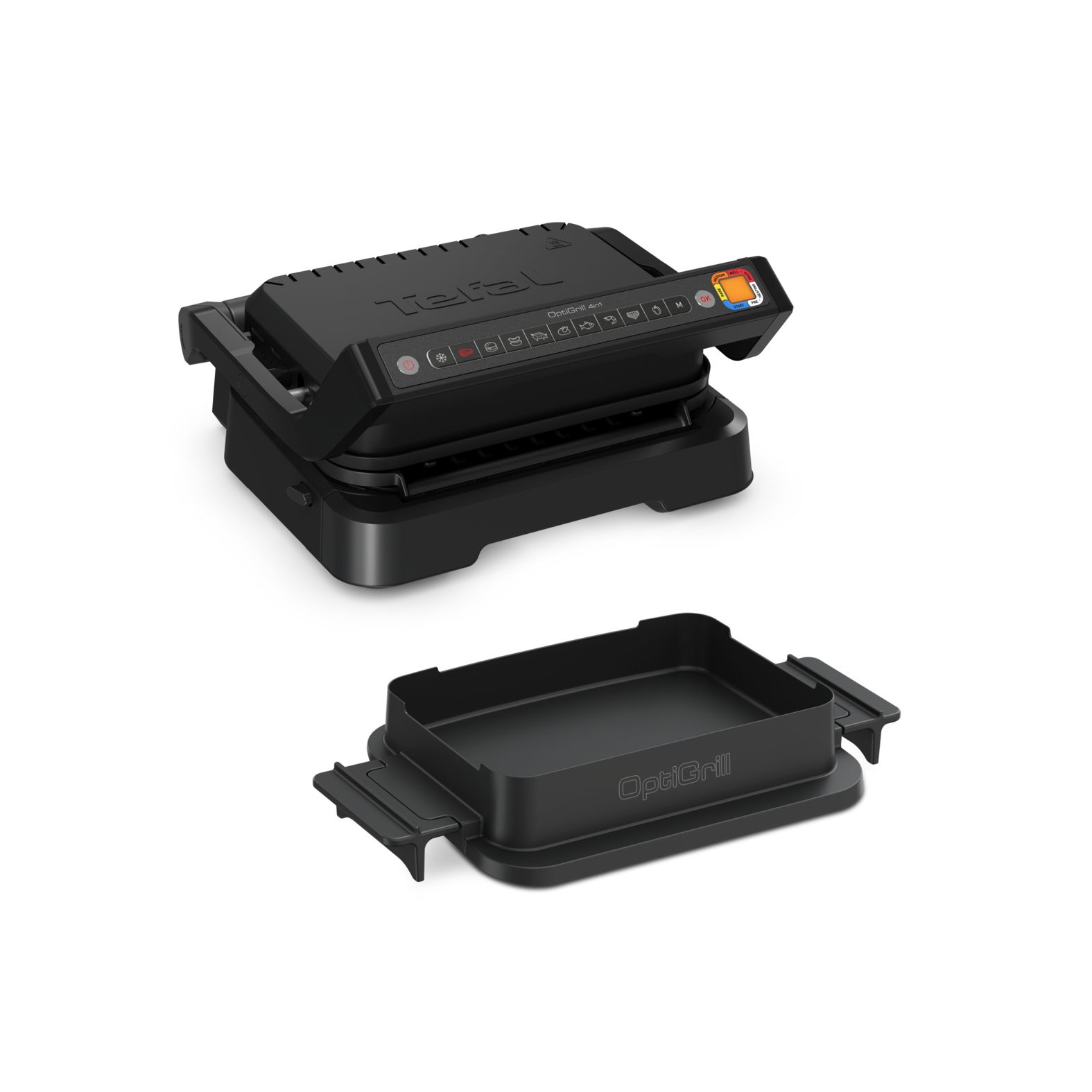 Tefal GC7748 OptiGrill 4in1 1 Zone(n) 2100 W mit 300 x 200 mm Fläche (Schwarz) GC774810