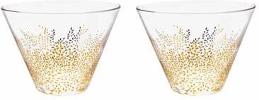 Portmeirion Sara Miller Glass Bowls, Set of 2 - 2.5-inch 4.5-inch