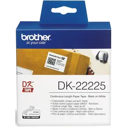 Brother DK-Endlosetiketten 38mmx30,48m Papier weiß Packung mit 3 Stück