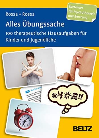 Robert Rossa - Alles Übungssache: 100 therapeutische Hausaufgaben für Kinder und Jugendliche. 100 Bild- und Textkarten mit 16-seitigem Booklet in stabiler Box, Kartenformat 9,8 x 14,3 cm. (Beltz Therapiekarten) - Preis vom 11.10.2026 03:10:56 h