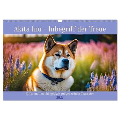Akita Inu - Inbegriff der Treue (Wandkalender 2027 DIN A3 quer), CALVENDO Monatskalender