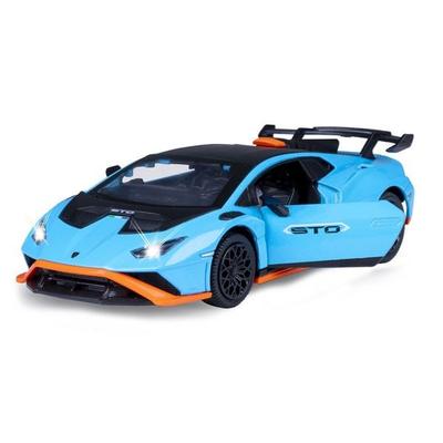 Lamborghini Huracán STO Diecast 1:32 blau inkl. Knopfzellen