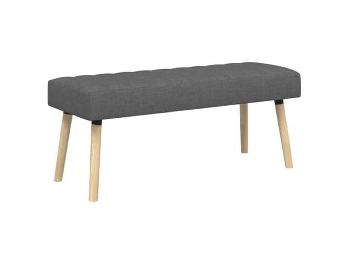 XHNIFBN Kanalgepolsterte Sitzbank Dunkelgrau 110x40x46 cm Stoff Elegante Bettbank mit weicher Schaumstoffpolsterung und stabiler Holzkonstruktion für Schlafzimmer und Flur.