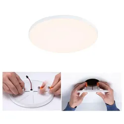 Paulmann 79940 VariFit LED Einbaupanel Veluna Edge schlicht Spritzwasser geschützt rund 160mm warmweiß Weiß