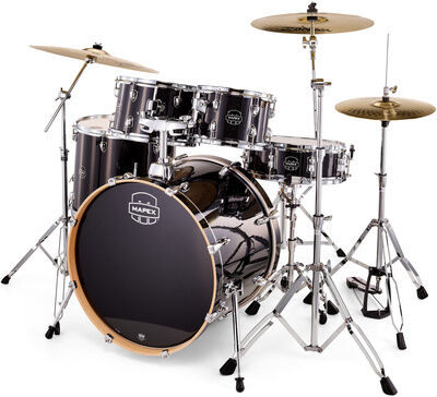 Mapex Venus 5295 Drum Set Bundle VH Black Galaxy Sparkle