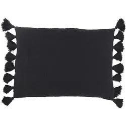 Chic Antique Aix Kissenbezug mit Quasten, L70/B50 cm, Mitternacht
