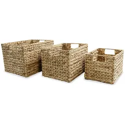 vidaXL Ablagekorb-Set 3 Stk. Wasserhyazinthe