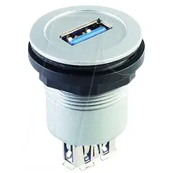 RRJ USB3 AA - USB 3.0-Buchse auf Buchse - Typ A, silber