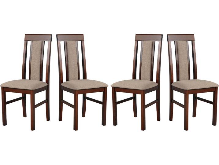 Esszimmerstuhl - Set 4x Nilo 2, nussbaum, Inari 23