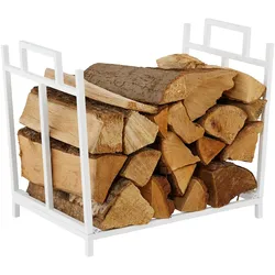 Relaxdays, Zubehör Kerzen + Kamin, Faltbares Kaminholzregal aus Metall