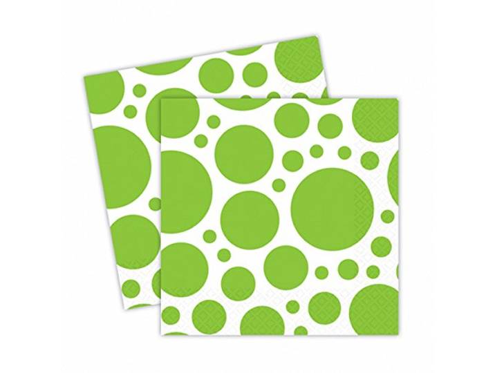 Amscan 20 servetten Kiwi Dots, papier, groen, 12
