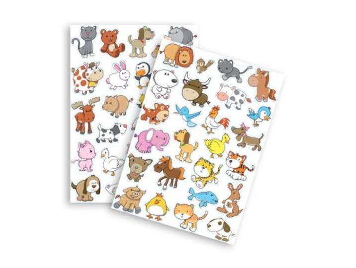 Stickers grappige dieren 1 – 50 stuks – 1,5 tot 5 cm
