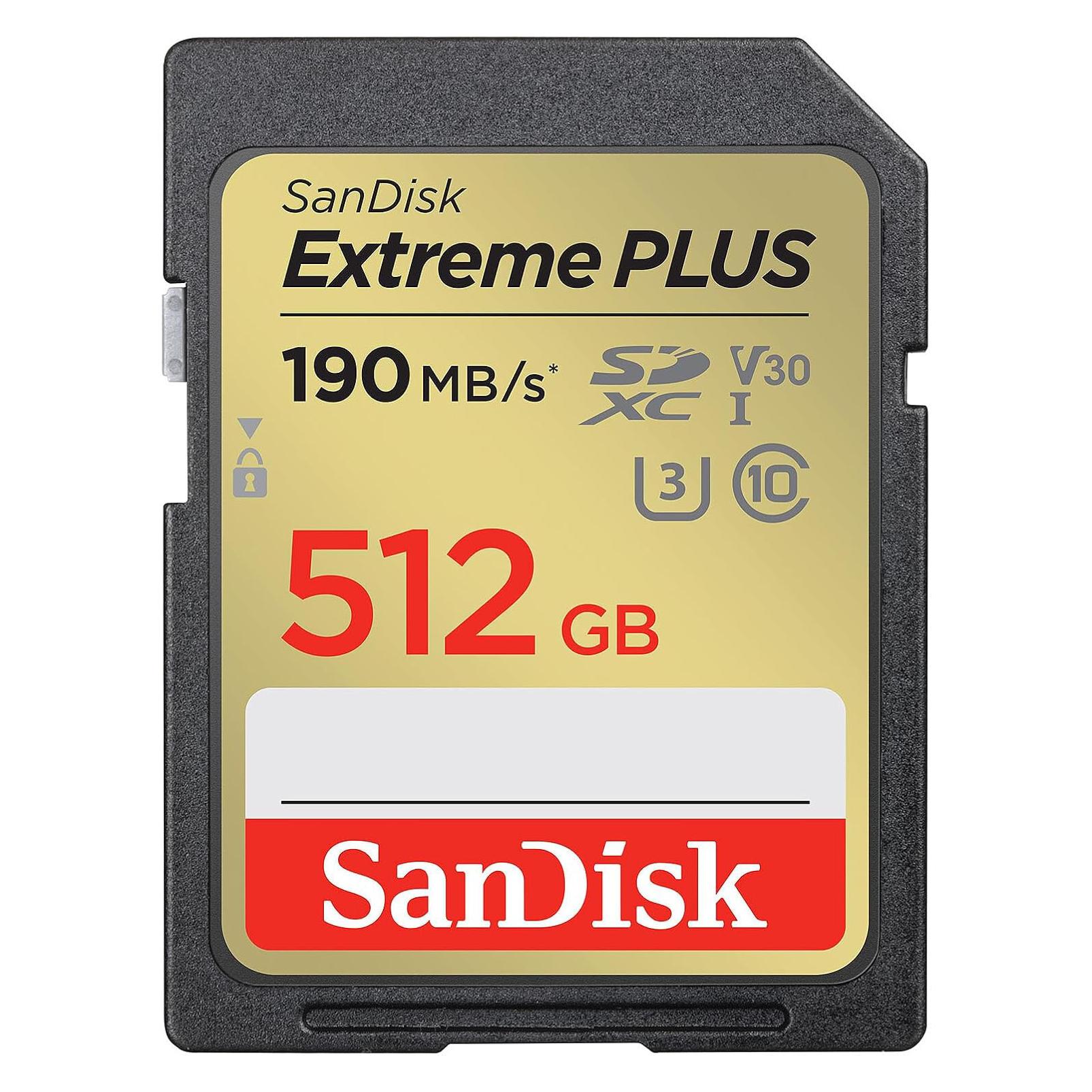 Sandisk Extreme PLUS SDXC /s UHS-I (512 GB, SDXC, U3, UHS-I) (SDSDXWV-512G-GNCIN)