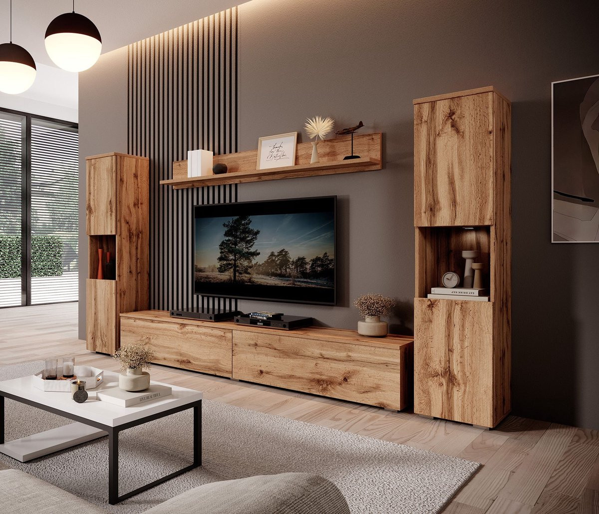 Meubella Wandmeubel Pure XL - Eiken