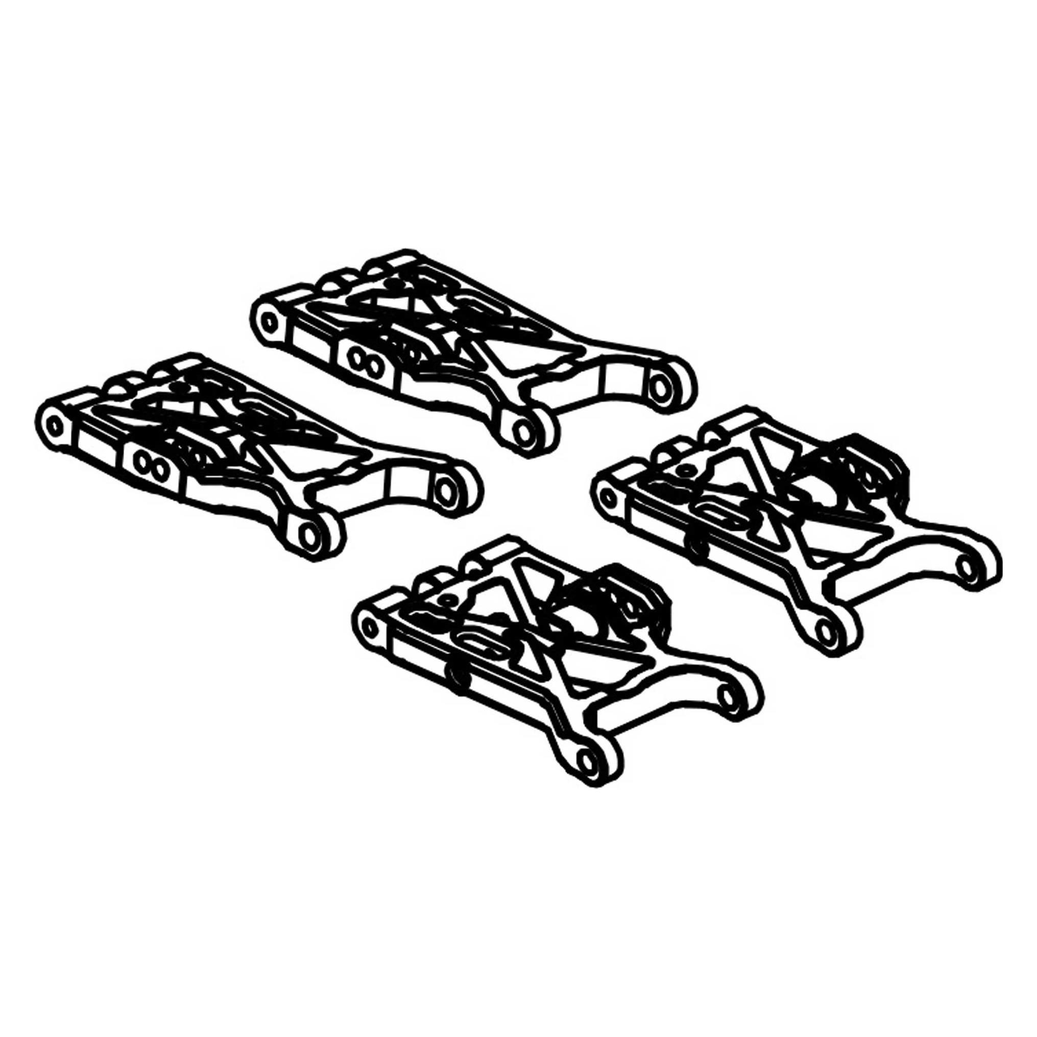 Absima Lower Suspension Arm Set F/R (1610100)