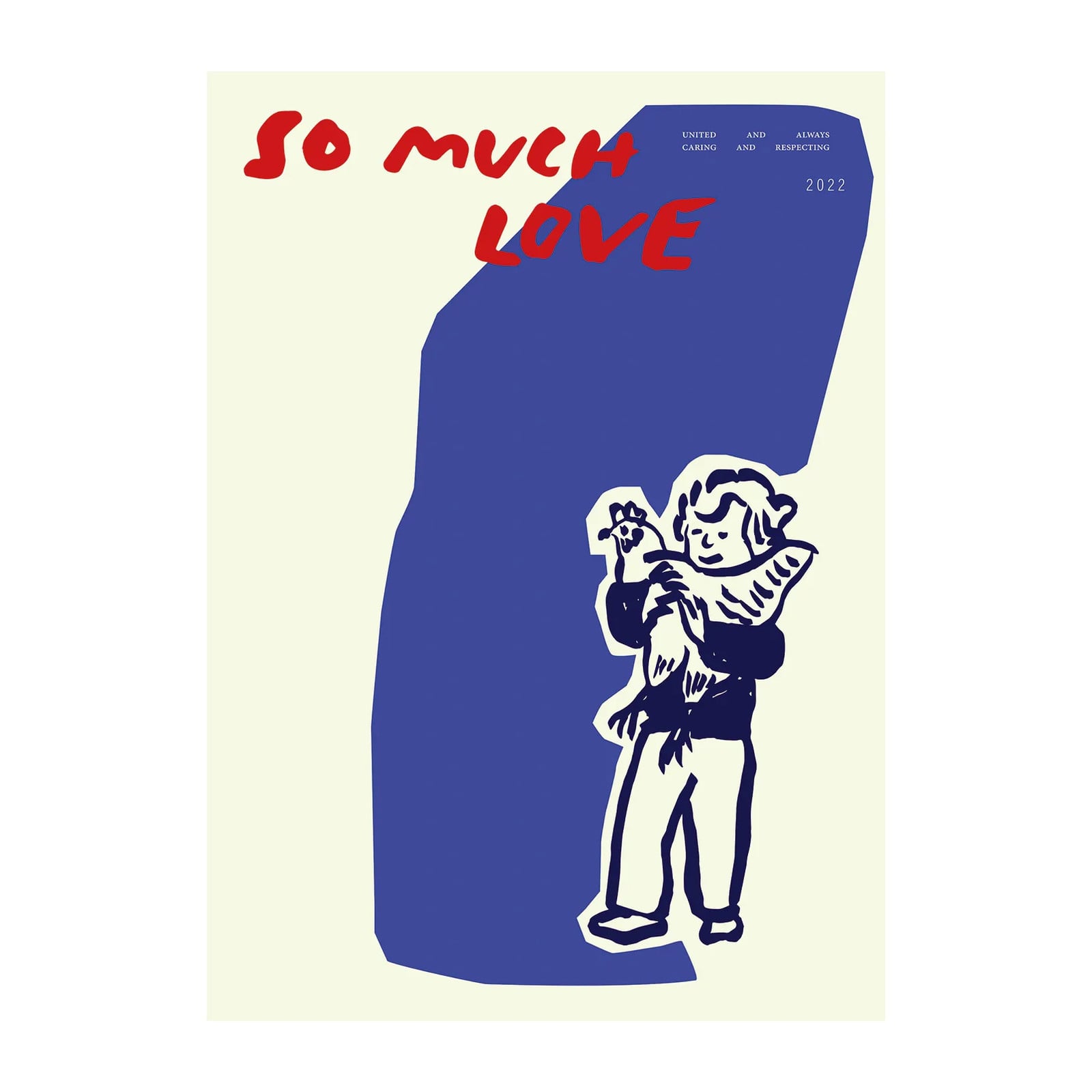 Paper Collective So Much Love Chicken poster B/D: 30 x 40 cm