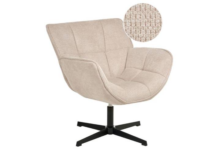 Fauteuil pivotant AUMA Tissu Beige