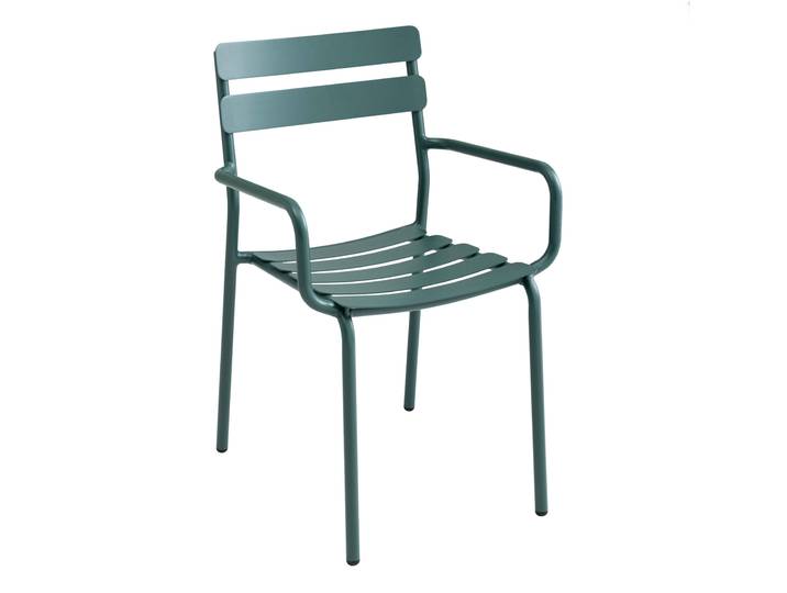Oviala - Chaise de jardin en aluminium avec accoudoirs