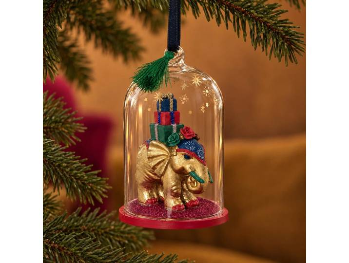 Mehrfarbiger Elefantenglocken-Weihnachtsschmuck