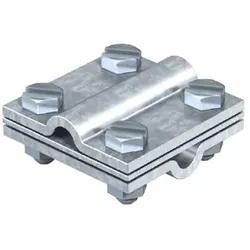 OBO Kreuzverbinder für Flach- und Rundleiter, Rd 8-10mm, Fl 30mm, Stahl tauchfeuerverzinkt