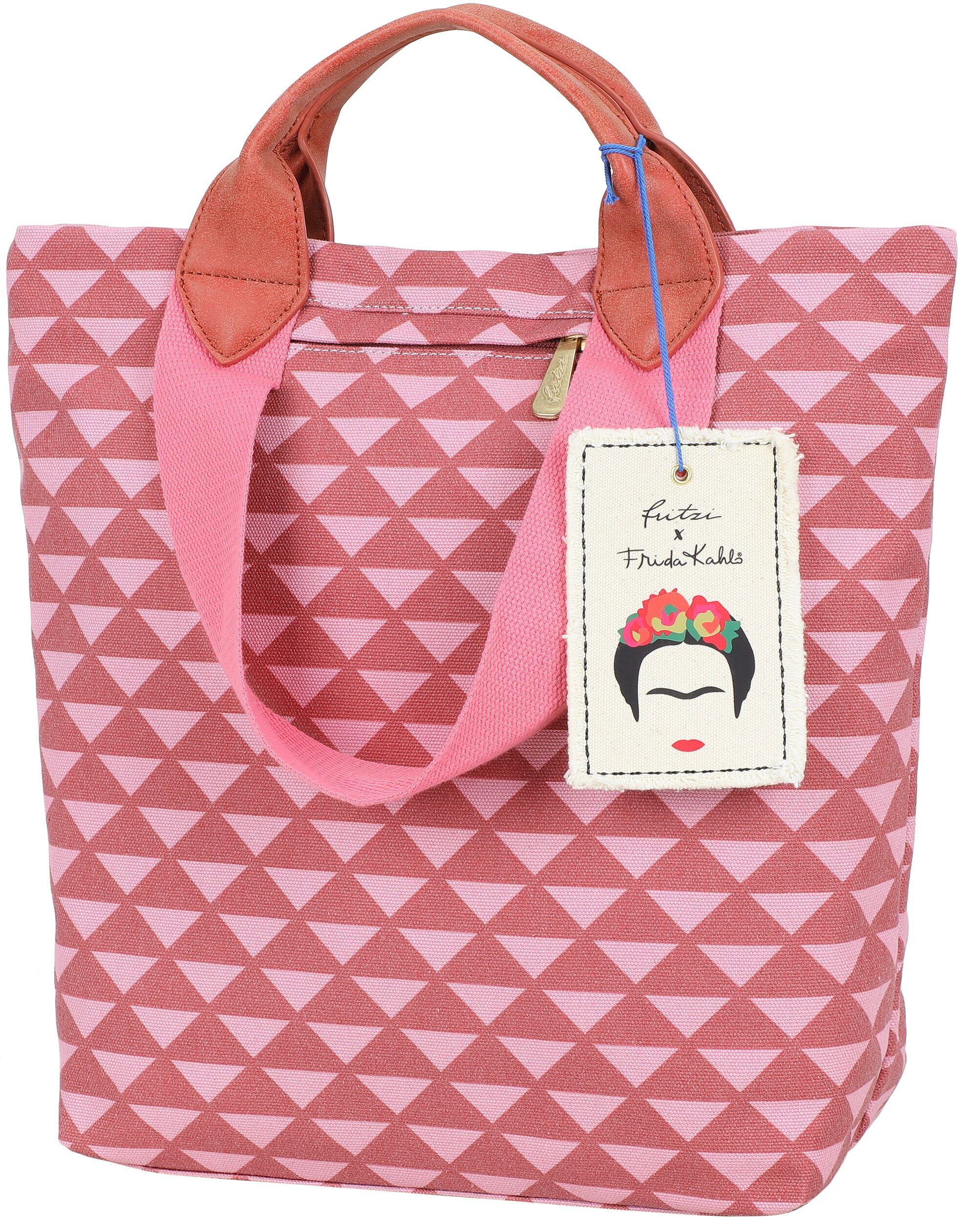 Fritzi Aus Preußen Skirucksack FRITZI AUS PREUSSEN "Fritzi x Frida Kahlo", Damen, Gr. onesize, rosa (pink), 55% Baumwolle, 45% Polyester, bedruckt, Rucksäcke, mit dekorativem Druck