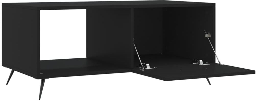vidaXL Table basse noir 90x50x40 cm bois d'ingénierie