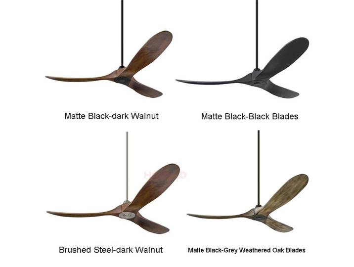 Ventilateur de plafond décoratif avec lumière et télécommande, 42, 52, 60, 70 pouces, 3 pales en bois, moteur DC 85V - 260V