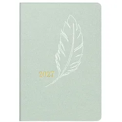 Brunnen Taschenkalender Wochenkalender »Feather 2027« A7 türkis