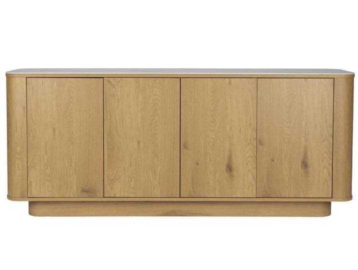 Sideboard Hoch Almira – aus Spanplatte - Braun - Luxusbetten24