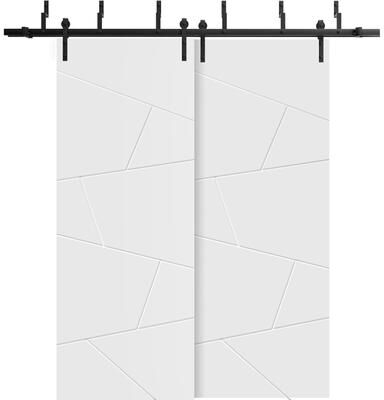 SARTODOORS Planum 0990 Painted White Wood Barn Bypass Doors
