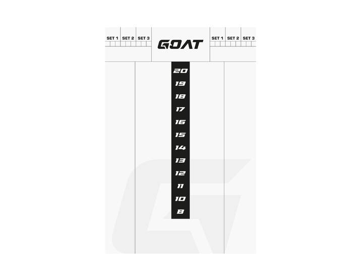 GOAT Scoreboard 45 x 30 cm weiss/schwarz