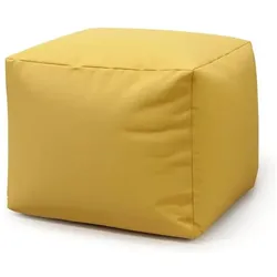 Urbanara, Sitzsack, Sitzsack-Hocker Basic-Outdoor, 85 l, Senfgelb
