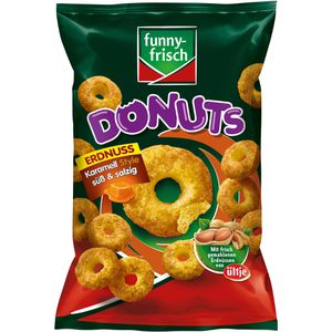 funny-frisch Erdnussflips Donuts Karamell, 110g