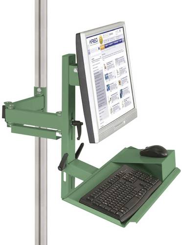 Manuflex ZB8287.6011 Ergonomie Monitorträger für CANTOLAB und ALU mit Tastatur- und Mausfläche, VESA-Adapter 75mm