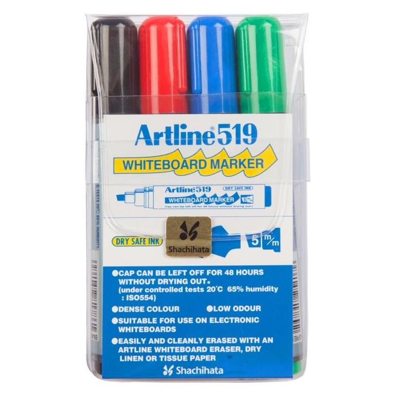 Artline Whiteboard Marker nicht nachfüllbar (4x) (EK-519-4W)