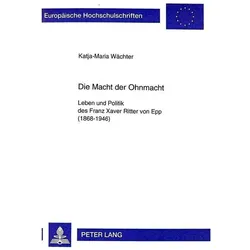Die Macht der Ohnmacht, Sachbücher von Katja-Maria Wächter