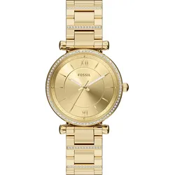 Fossil Quarz / 3 Zeiger Carlie ES5465 - goldfarben - 35mm