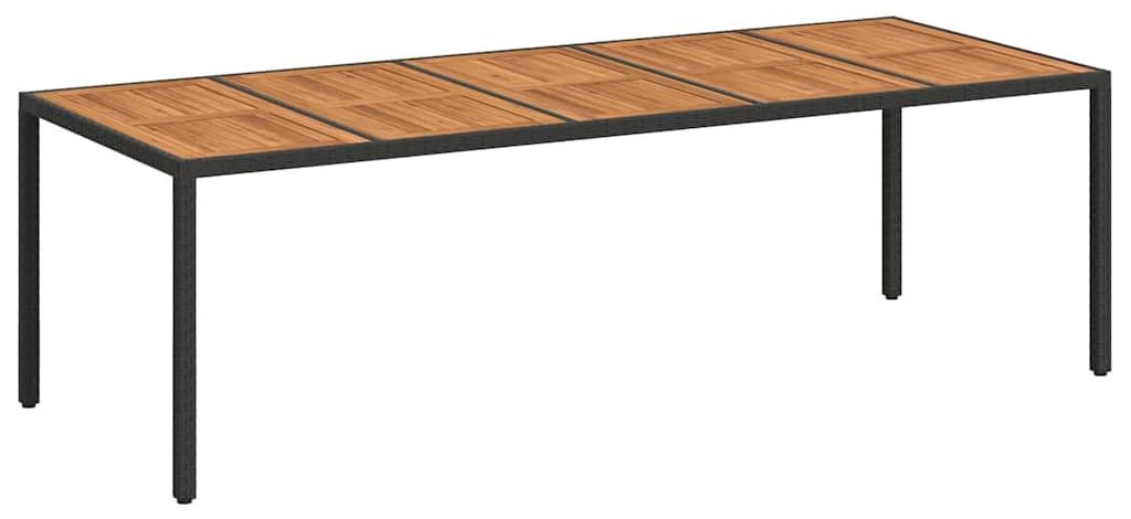 Gartentisch Schwarz Poly-Rattan
