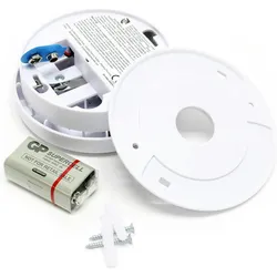 Wiltec, Gefahrenmelder, 40x Rauchmelder 9V Batterie 85dB Brandmelder Rauchwarnmelder EN 14604