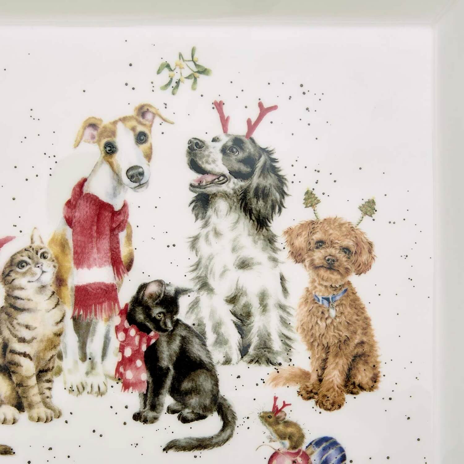 Wrendale Designs by Hannah Dale Christmas Square Plate - Office Party
