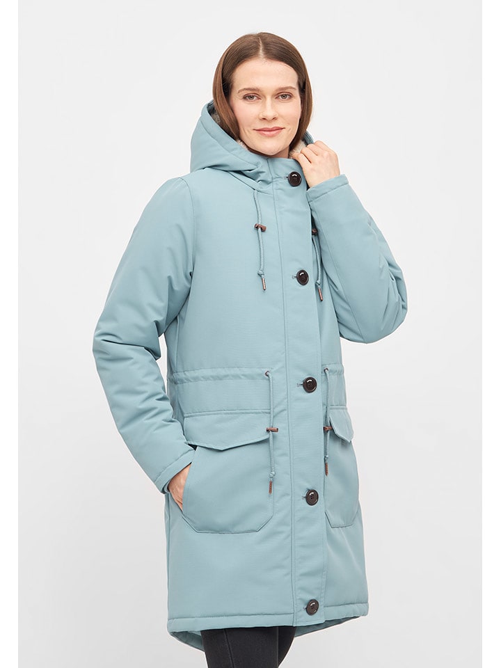 Derbe Regenparka in Hellblau - 38