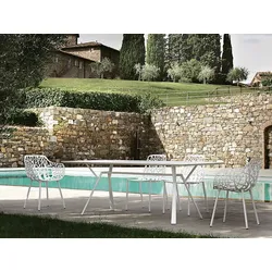 Tisch Radice Quadra Fast weiss weiß, Designer Robby & Francesca Cantarutti, 200x74x90 cm