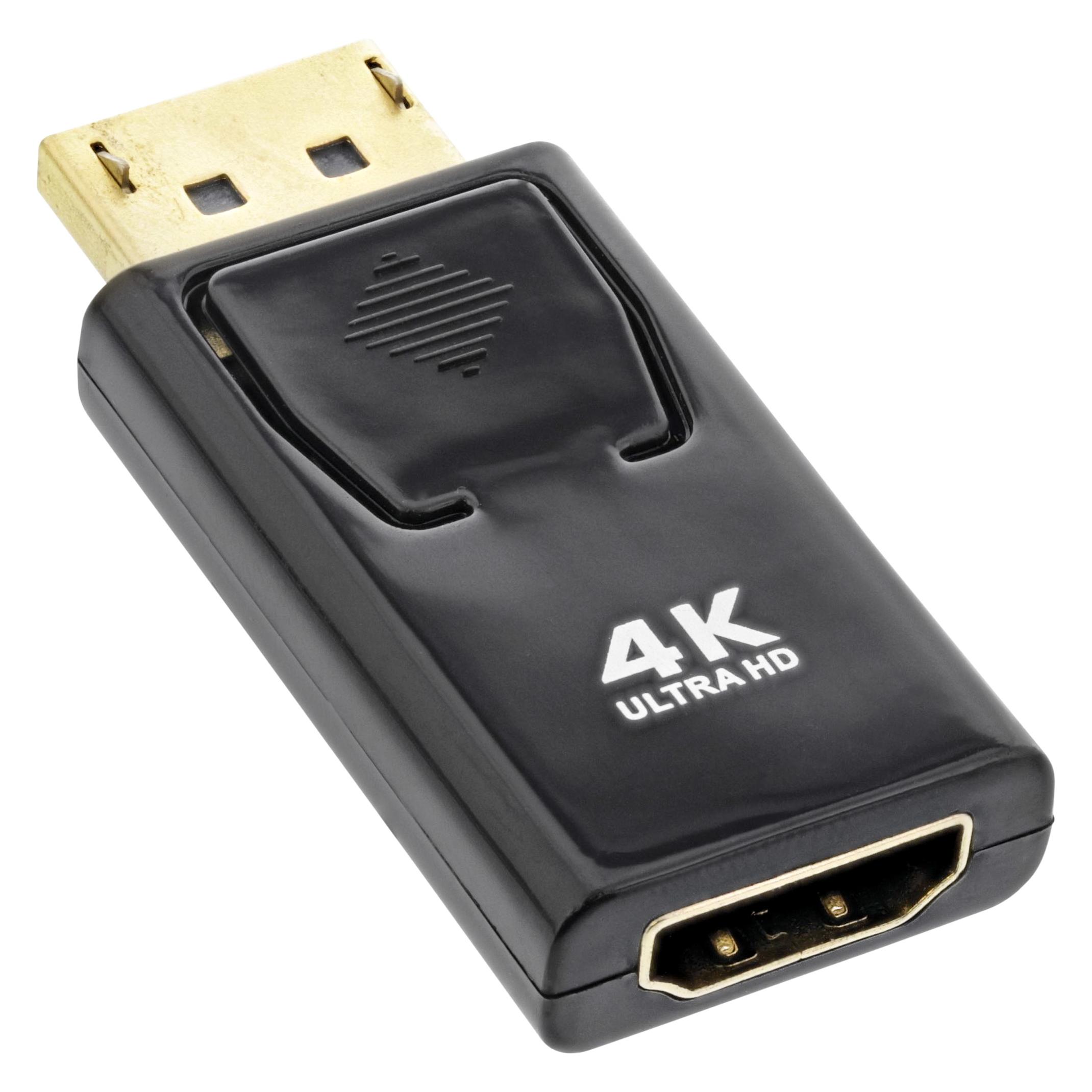 InLine Konverter DisplayPort Stecker auf HDMI Buchse (DisplayPort, HDMI) (17198M)