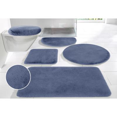 Badematte OTTO HOME "Rabbit Badematten, Badvorleger, Badezimmer Teppich" Gr. 7, blau, H:30mm, Polyester, Badematten, Badematte, Kaninchenfell-Haptik, Badteppich, rechteckig, rund & als 3-tlg. Set