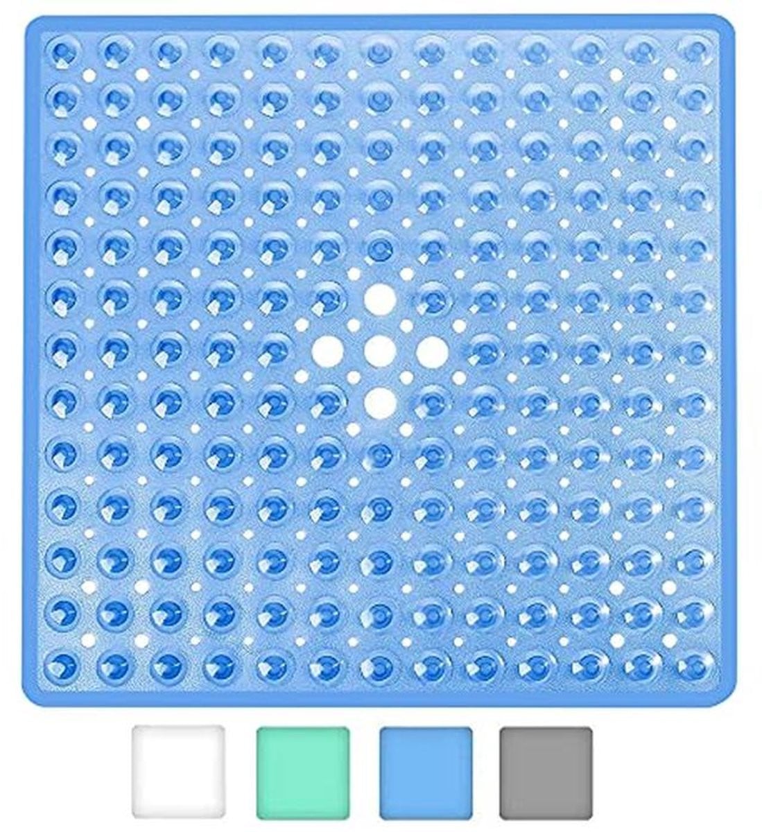 Vierkante douchemat 53 x 53 cm - Antislip en anti-schimmel, machinewasbaar, met zuignap voor veilige badkamer