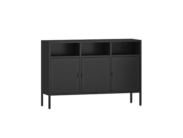 Sideboard Metall AMET 119 x 80 cm schwarz