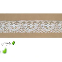 Creativery 10m Spitzenband 40mm Spitzenborte Spitzenbordüre Hochzeit schmal 4cm 35mm Blumen