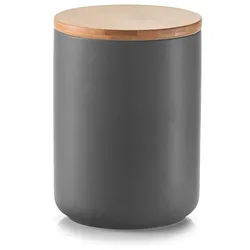 Vorratsdose mit Bamboodeckel (DH 10x13,50 cm) - grau - DH 10x13,50 cm